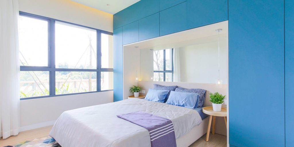 Phòng ngủ Master Palm Height ấm áp và rộng rãi. Không gian thiết kế được tận dụng tối đa giúp Palm City đẹp hơn.