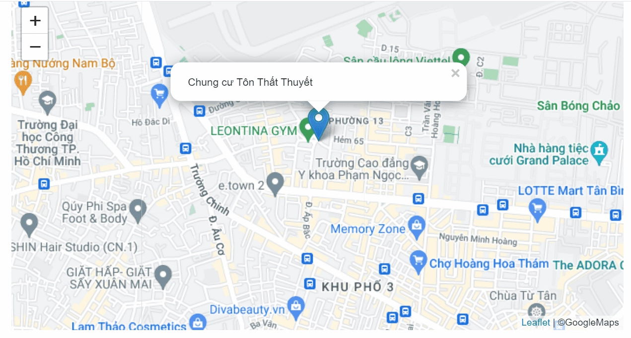 Bản đồ vị trí chung cư số 1 Tôn Thất Thuyết