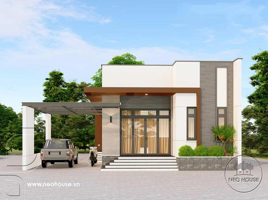 Bản vẽ thiết kế nhà cấp 4 mái Bằng