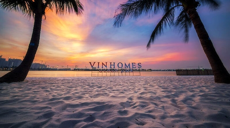 Biển hồ bãi cát Vinhomes Ocean Park