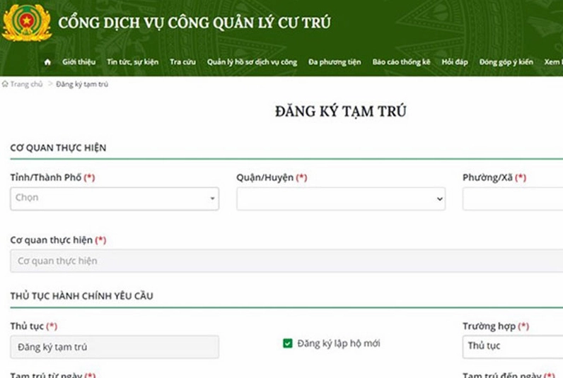 Cách đăng ký và làm sổ tạm trú tạm vắng