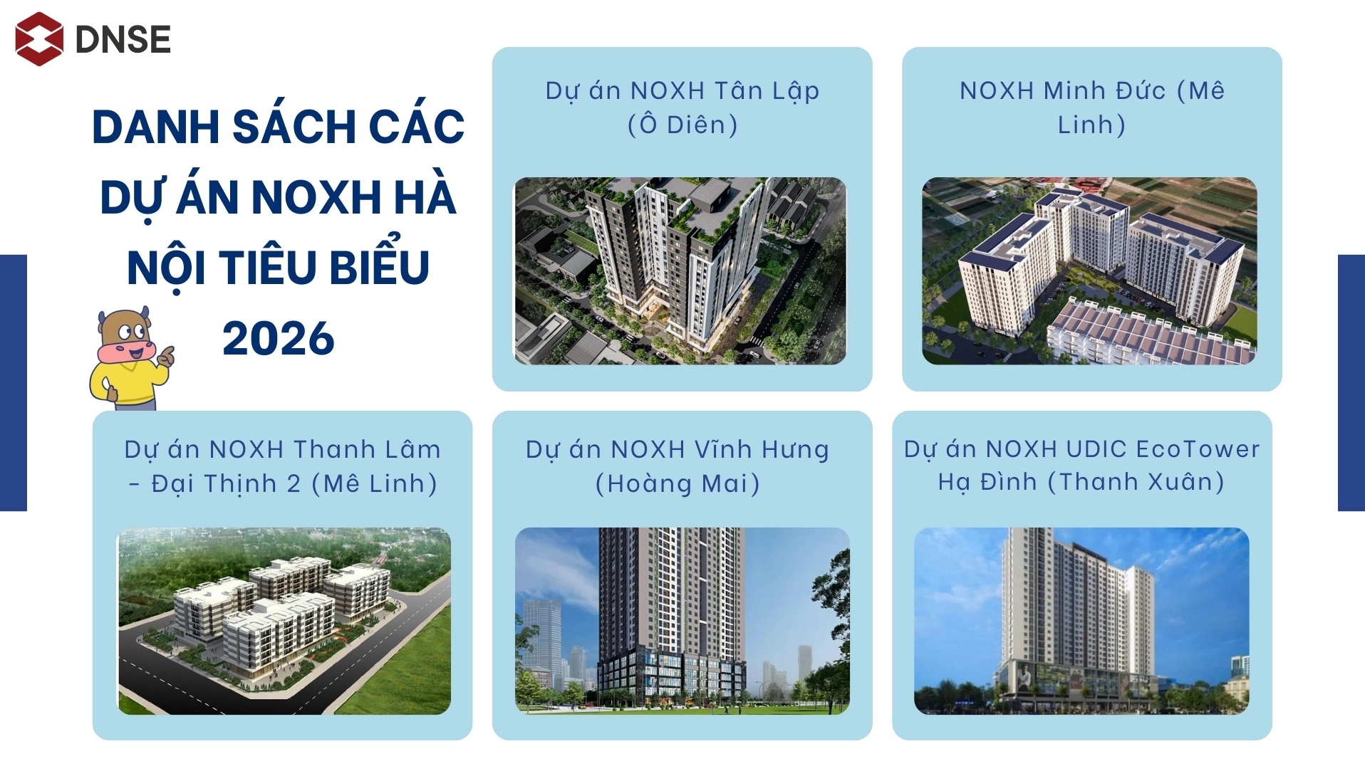Danh sách một số dự án nhà ở xã hội Hà Nội 2026 tiêu biểu