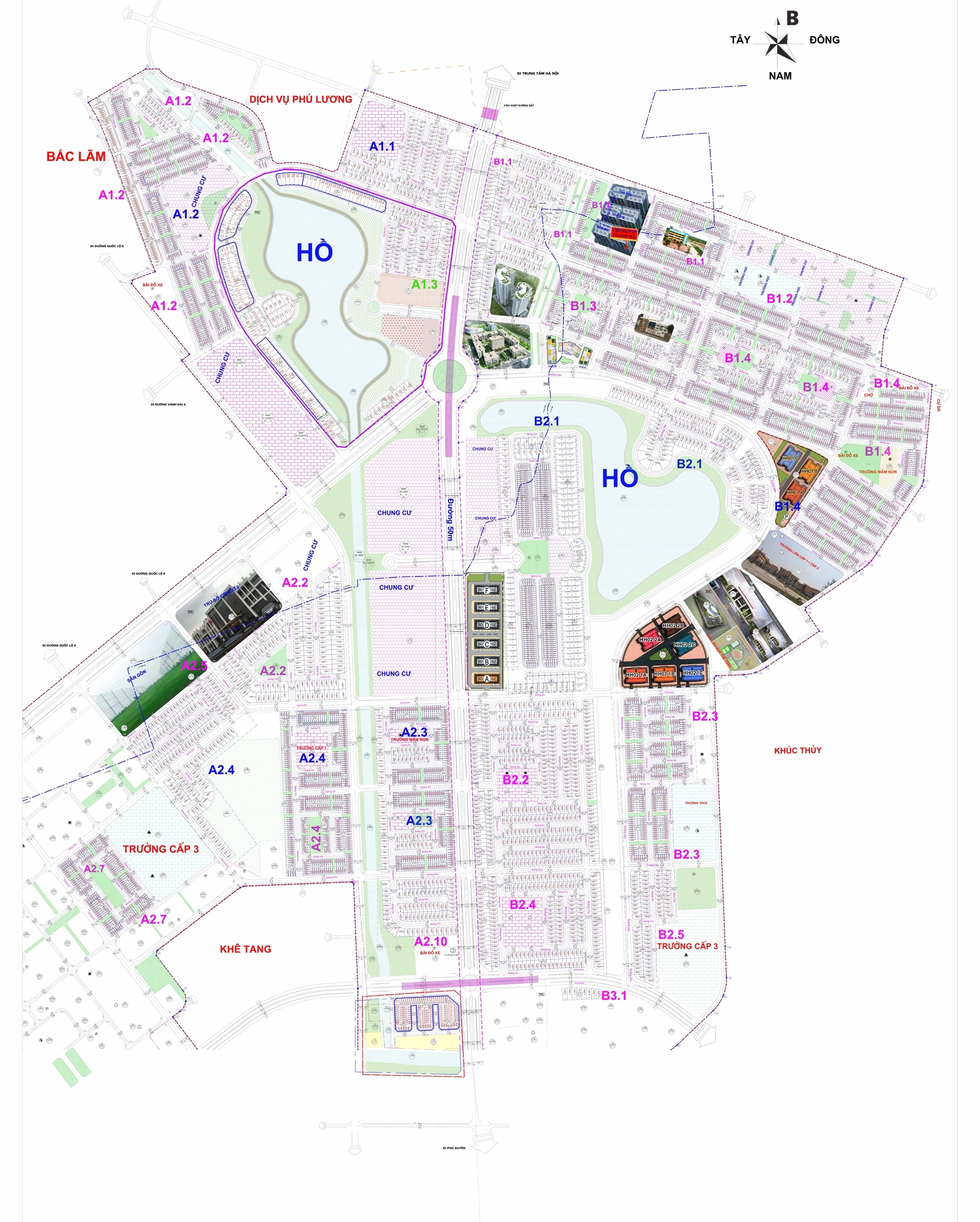 Mặt bằng tổng thể khu đô thị Thanh Hà