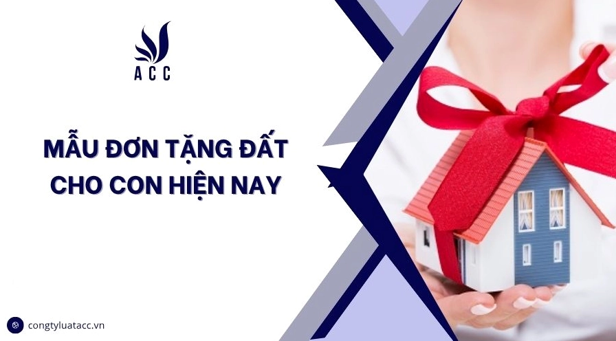 Mẫu đơn tặng đất cho con hiện nay