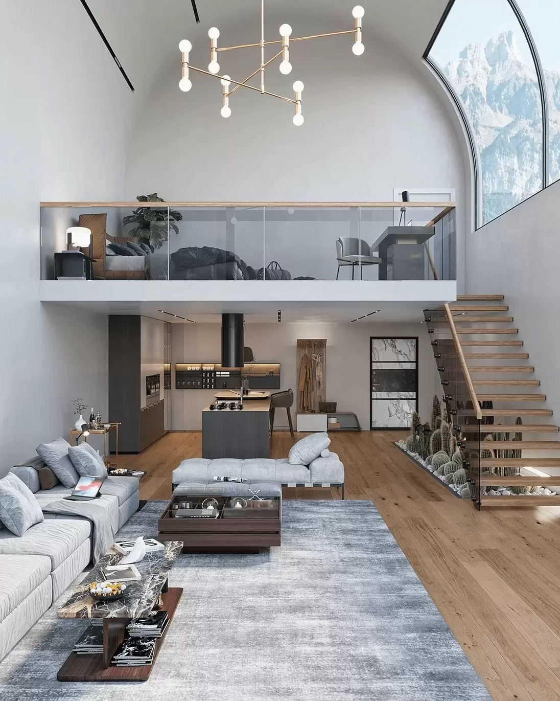 Mẫu nhà cấp 4 gác lửng hiện đại