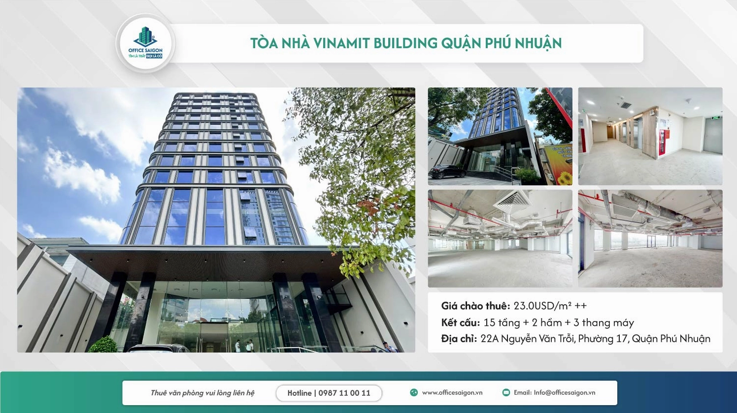 tòa nhà văn phòng Vinamit Building quận phú nhuận
