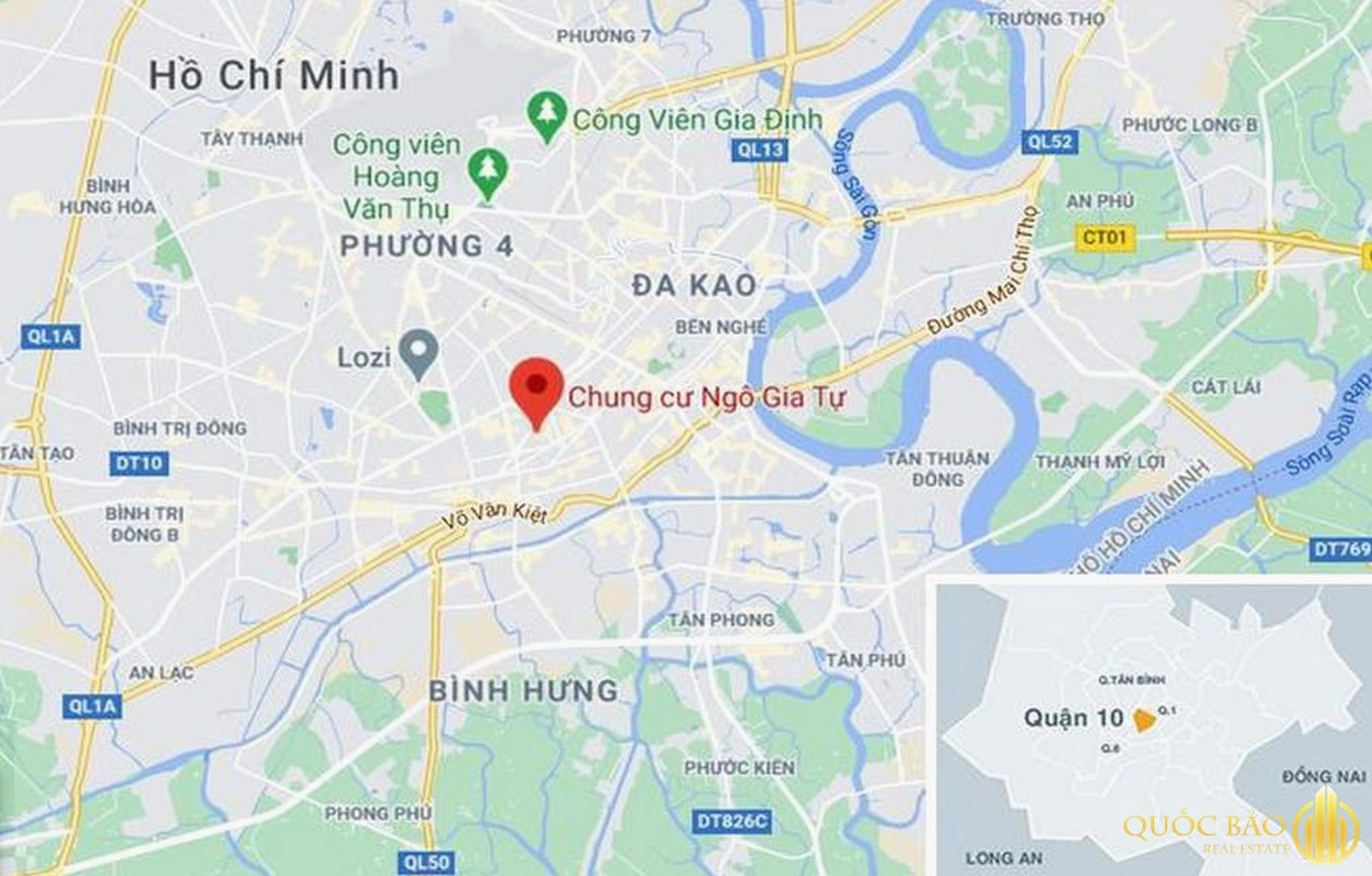Vị trí chung cư Ngô Gia Tự Quận 10