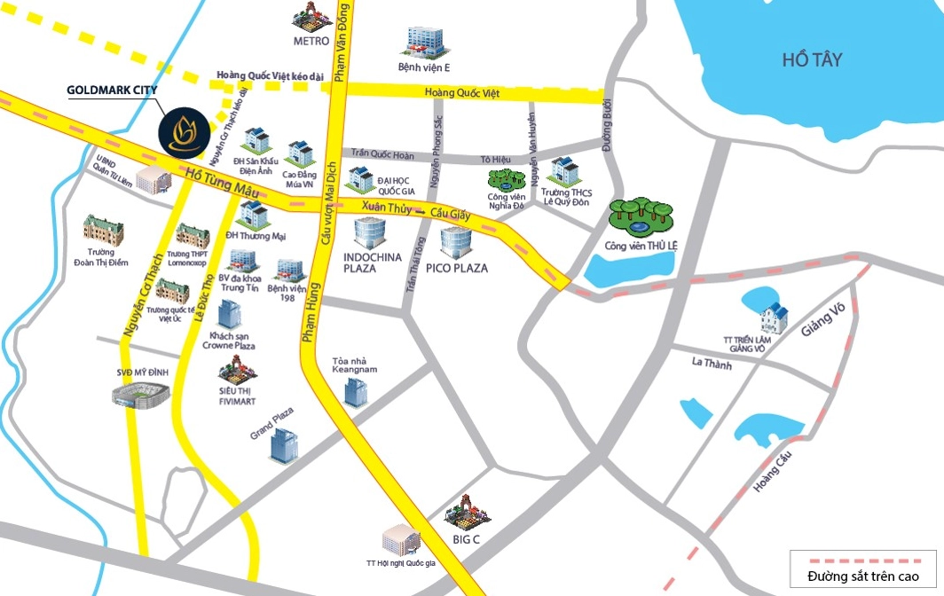 Vị trí đắc địa của chung cư Goldmark City