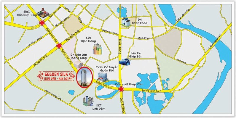 Vị trí dự án Kim Văn Kim Lũ