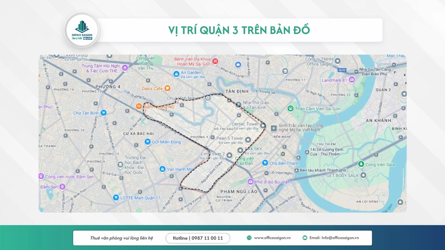 Vị trí Quận 3 trên bản đồ